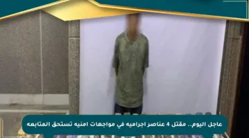 عاجل اليوم.. مقتل 4 عناصر إجرامية في مواجهات أمنية تستحق المتابعة